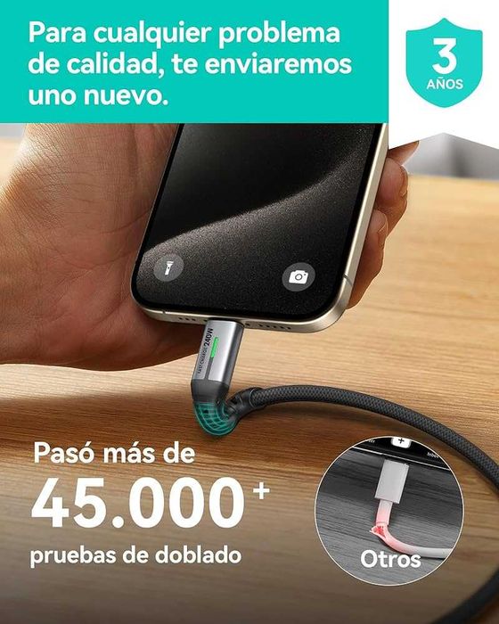 Nowy Zestaw 2x Kabel USB-C do USB-C INIU 240W PD 3.1 | 2 metry | Nylon