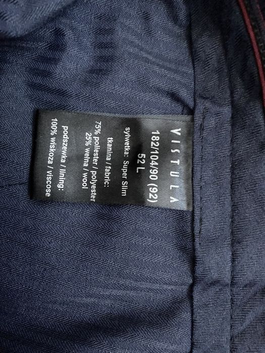 Sprzedam garnitur Vistuli super slim idealny na studniówkę