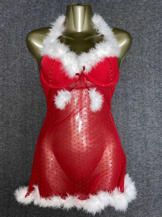 Новорічний сексуальний пеньюар костюм санта клаус або снігурка