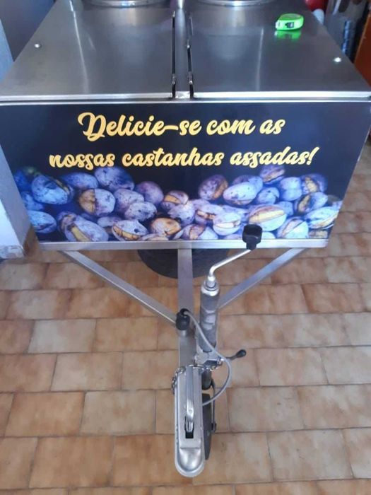 Carrinho de Castanhas assadas 100% inox