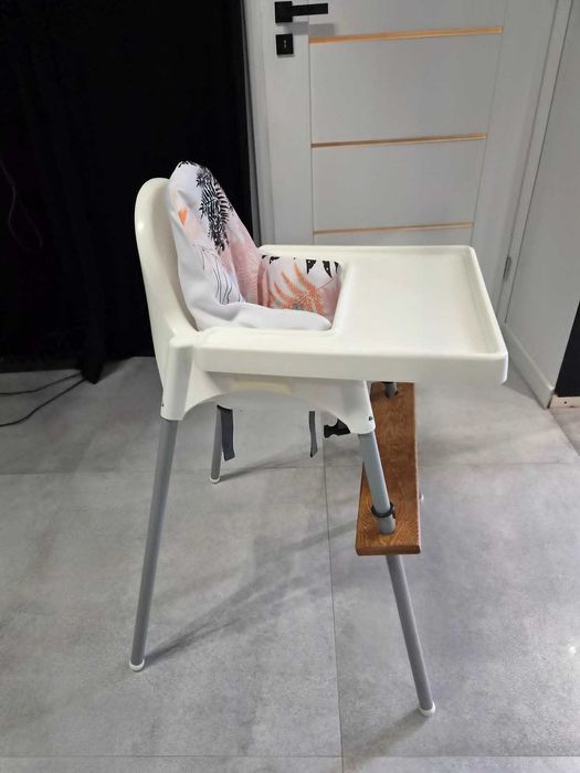 Krzesełko do karmienia ANTILOP IKEA + podnóżek + dmuchana poduszka i pokrowiec
