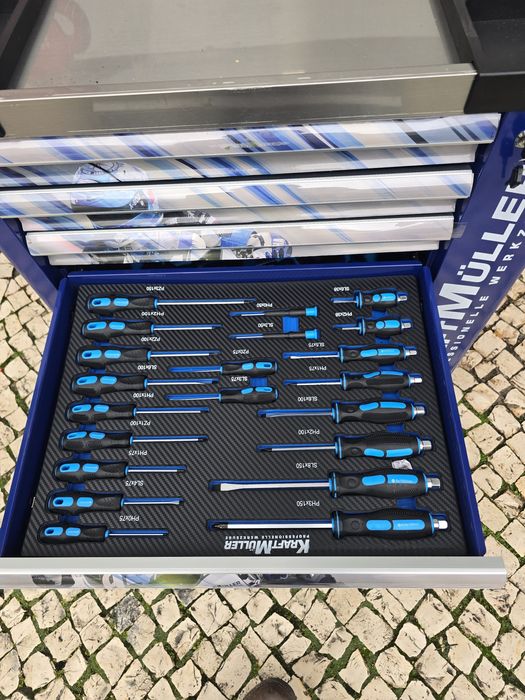 Carrinho de ferramentas 7 gavetas completa novos