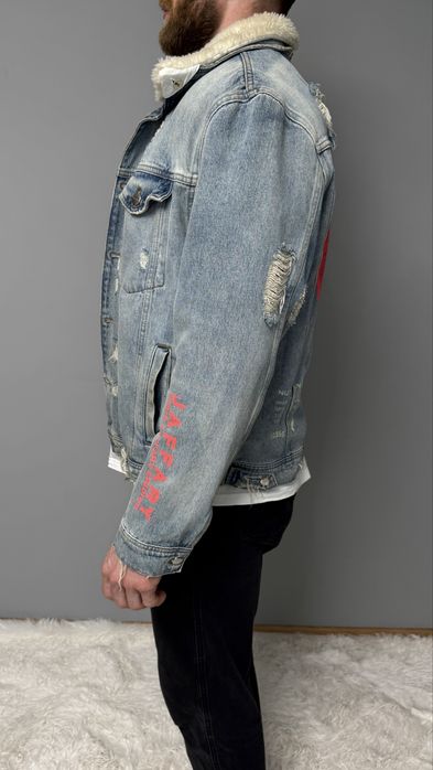 XL Supermoon Shearling Denim Jacket джинсовка-трансформер