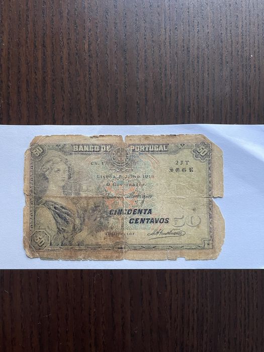 Nota de 50 centavos de 1918
