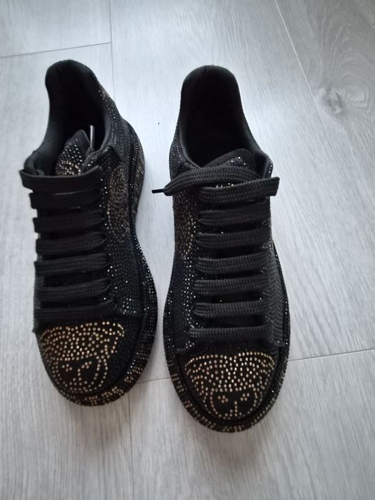 Buty czarne versace r.38 nowe wkl 24,5 cm