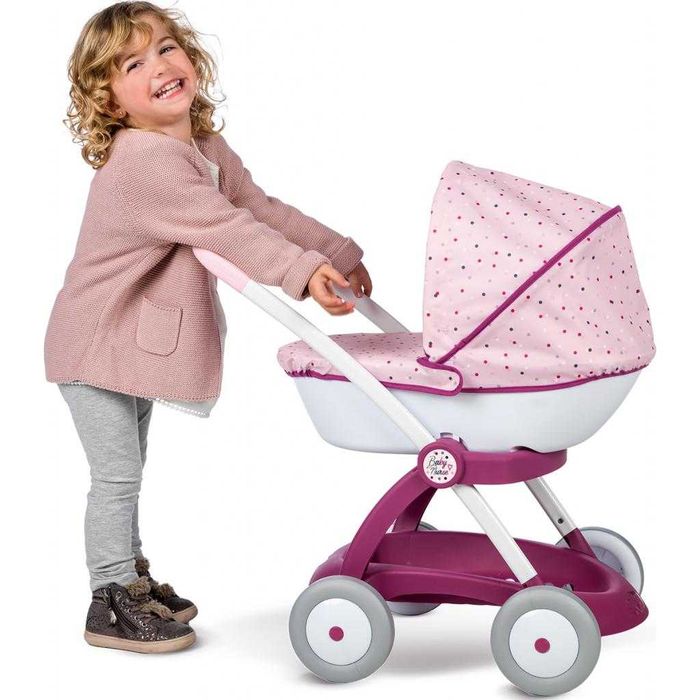 Коляска для ляльки Smoby Toys Baby Nurse Прованс Модерн люлька, з кошиком