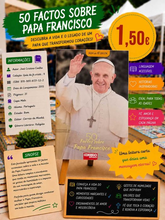 Livro Fascículo 50 factos sobre Papa Francisco