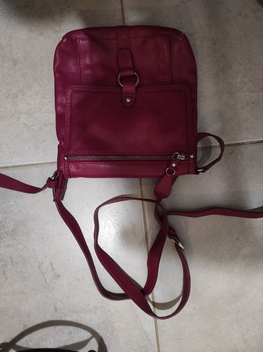 Мини рюкзак кожа, сумочка розовая кожа маленькая кожзам