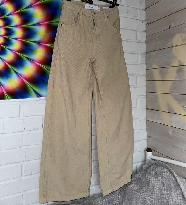 Вельветові штани Bershka Wide Leg