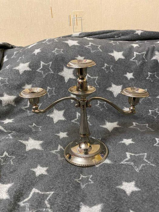 Підсвічник триярусний M.H. China, цинковий сплав, 1950-ті