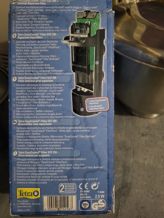 Nowy Filtr Akwariowy Wewnętrzny, EasyCrystal 250, Tetra