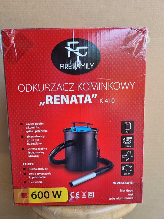 Odkurzacz do kominka 600W, nowy, nieużywany