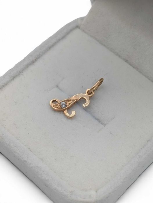 Złota zawieszka - litera "L" 585 14K 0,45 g, dł. 18 mm