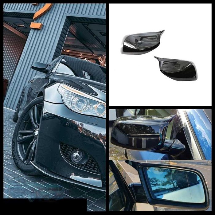 Накладки на зеркала bmw e60 e61 e63 e64 чёрный глянец (Комплект)