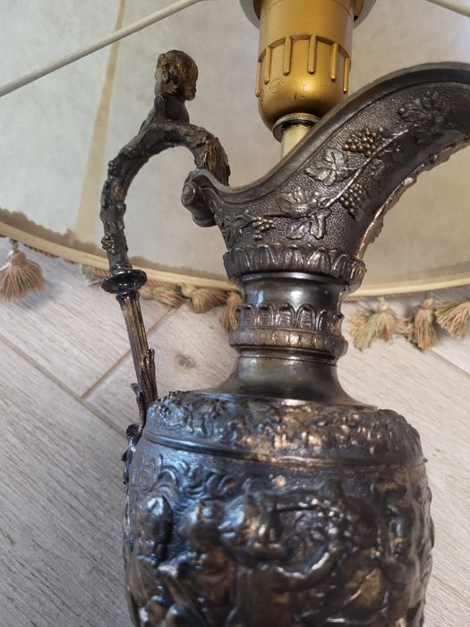 Duża lampa stara mosiężna