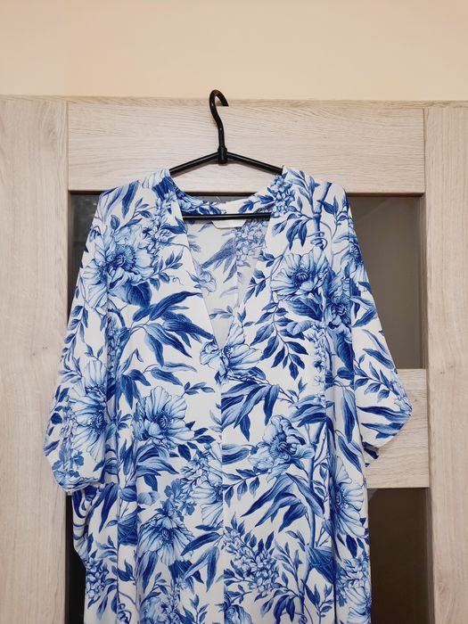 H&M śliczna tunika-sukienka  wiskoza 54-56
