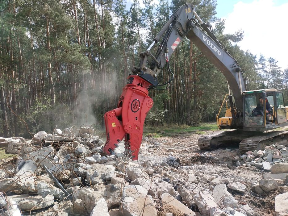Kruszenie gruzu kamienia wynajm kruszarki