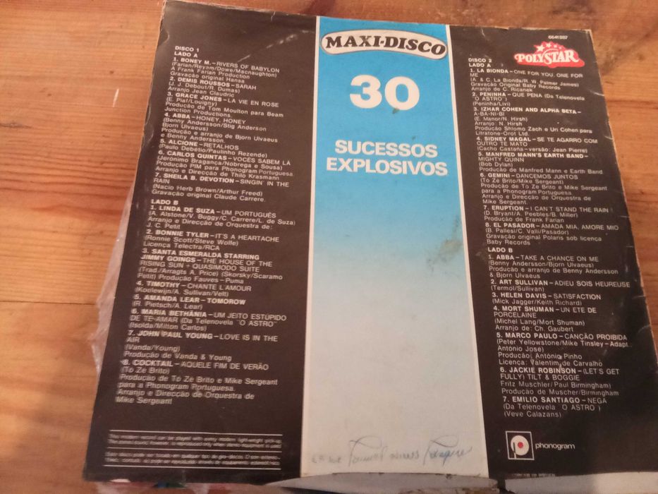 VARIOS - POLYSTAR - MAXI DISCO - 30 Sucessos Explosivos (BONEY M, Grace Jones, ABBA, Alcione etc) 2xLP