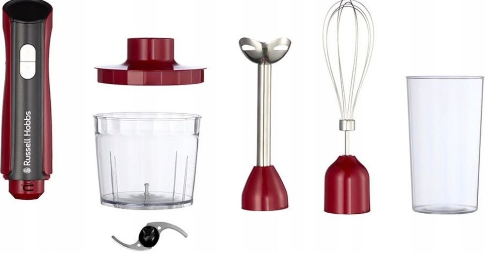 RUSSELL HOBBS Desire Czerowny Blender 3w1 Rozdrabniacz + 4 Dodtatki 50