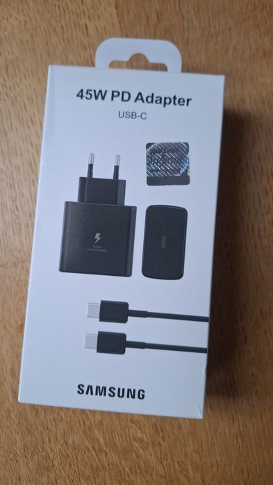 SAMSUNG * Ładowarka sieciowa, kostka 45W do szybkiego ładowania 1x USB-C + Kabel