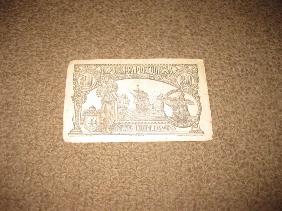 Nota/cédula de Portugal "20 Centavos" MBC