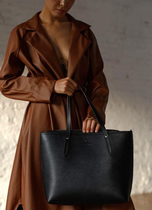 Женская сумка кожаная, кожаный шоппер Walker Mini черный