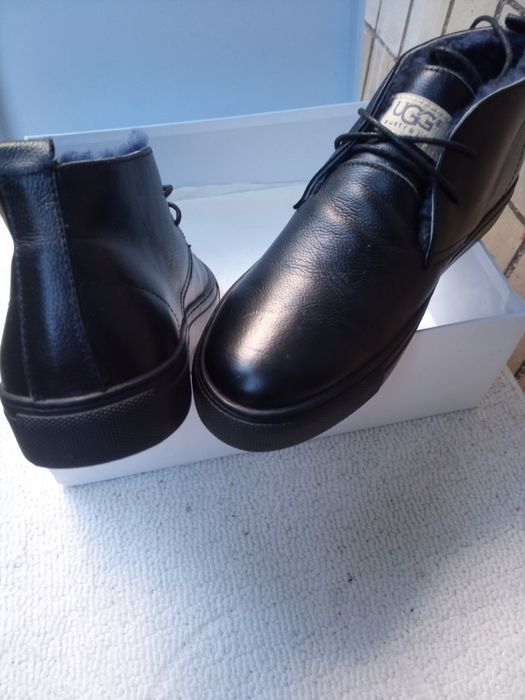 Кожаные UGG Австралия полуботинки кеды на меху 39 р стелька 26см