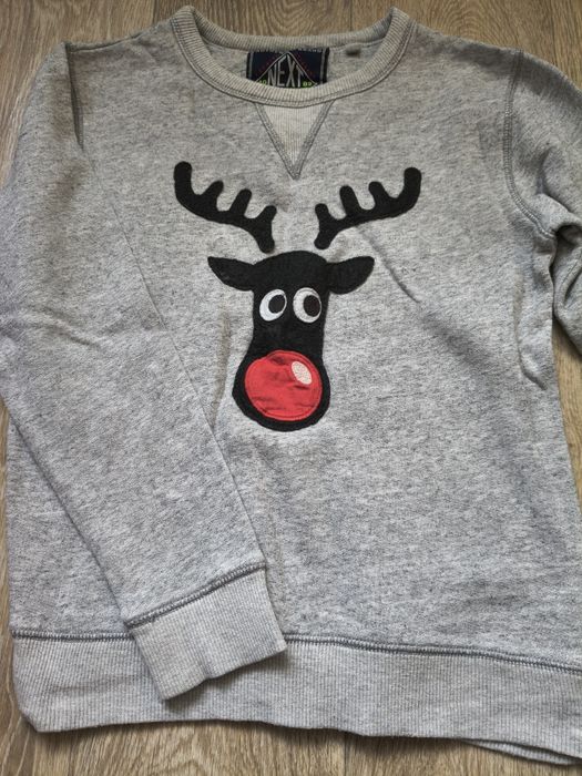 Sweter 134 świąteczny chłopięcy renifer