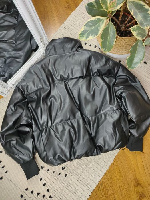Курточка дутик из экокожи кожзам как ZARA