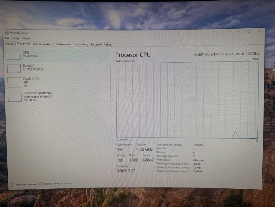PC i7-8700 / 6600xt 8gb sapphire nitro + / KRUX
