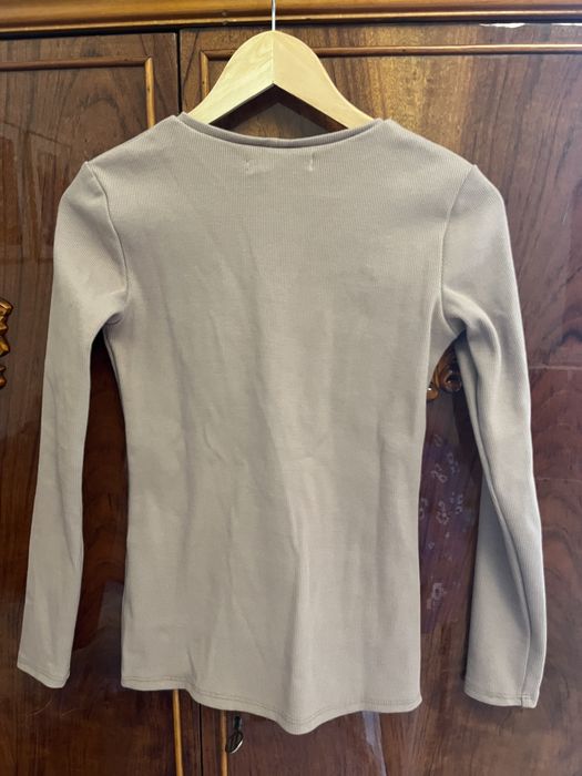 Longsleeve z bawełny prążkowane Ohwoman