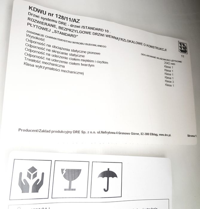 Drzwi białe gładkie DRE Standard 10 białe