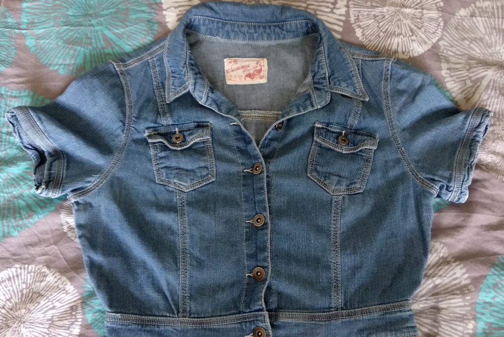 Super sukienka jeans r. 40 L