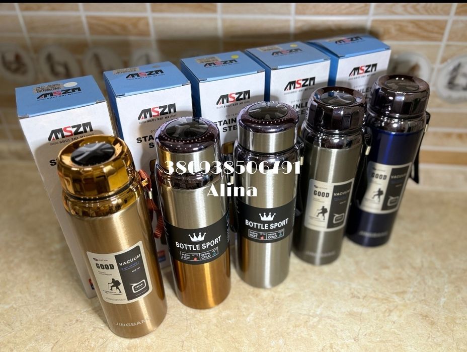 Термос 800мл стальной датчик индикатор температуры LED экран