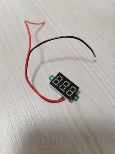 Вольтметр мини цифровой DC 0-100V (0.28" LED) | Для авто, блоков питания, радиолюбителей, DIY-проекты