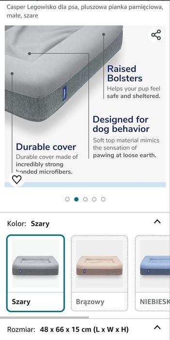 Legowisko posłanie dla psa Casper pianka pamięciowa Premium