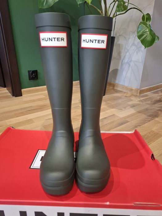 Kalosze hunter khaki Nowe