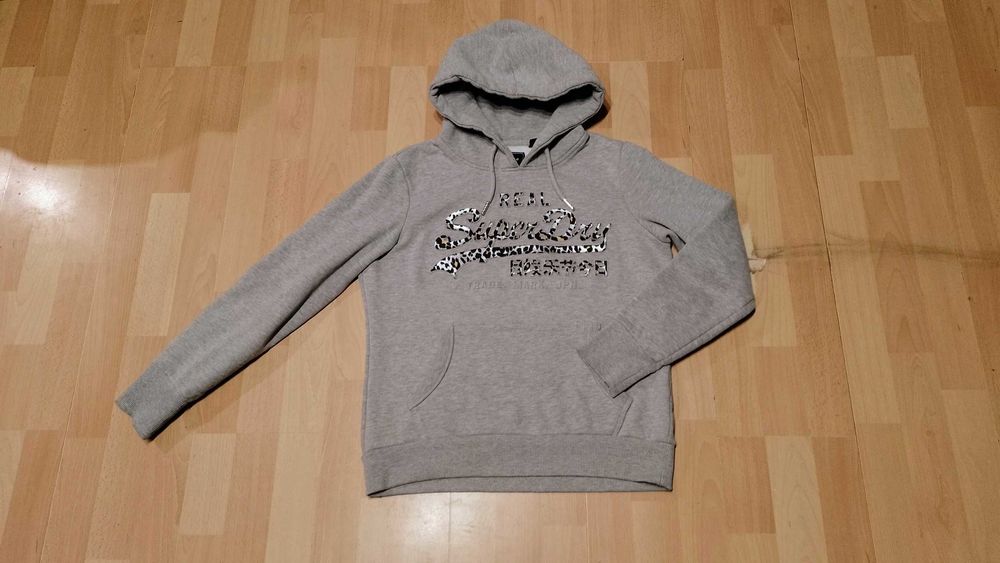 Damska bluza SUPERDRY r.M szara stan bardzo dobry