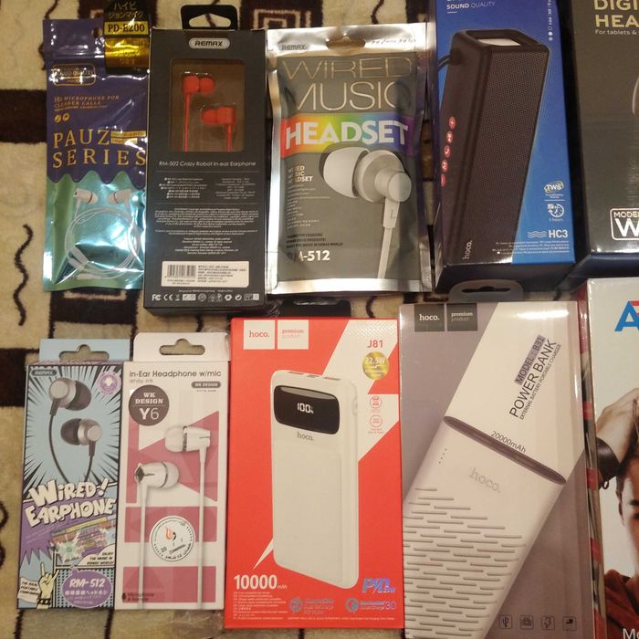 Павербанки машинка для стрижки наушники аксессуары для смортфонов