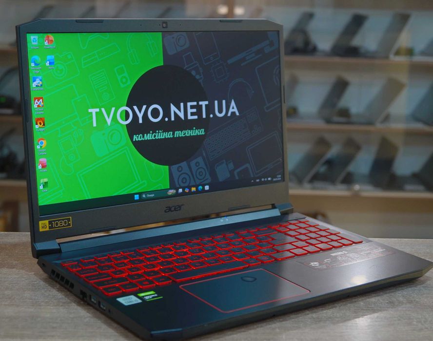 ГАРАНТІЯ Acer NITRO (IPS/Core i5-10300H/RAM 8ГБ/SSD 256ГБ/GTX 1650 4ГБ)TVOYO