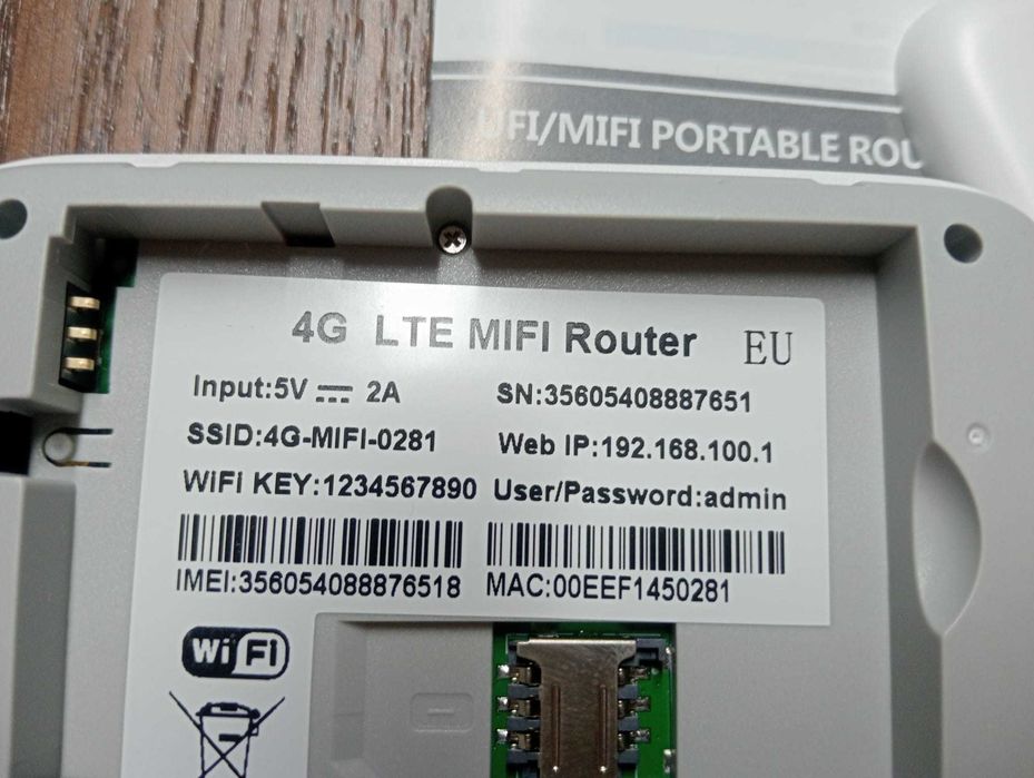 Hotspot Wi-Fi Móvel 4G/5G LTE – Bateria 3200mAh – Novo / Desbloqueado