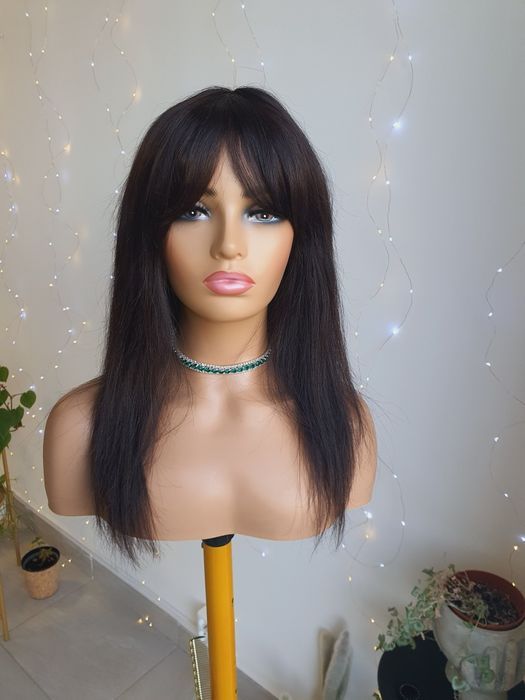 Peruka z włosów naturalnych w 100% z grzywką Viki 20