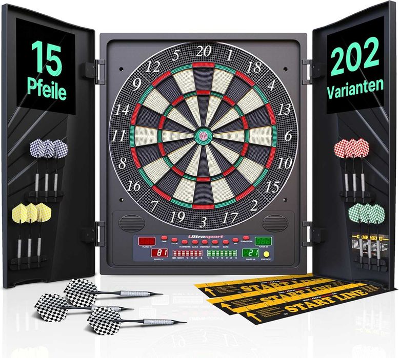 Dartboard Elektroniczny Profesjonalny Ultrasport Zestaw dla 1-8 graczy