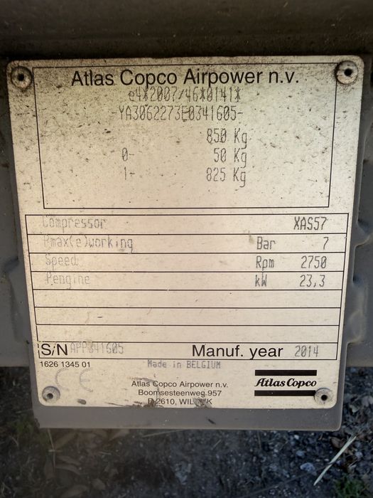 Atlas copco xas 57