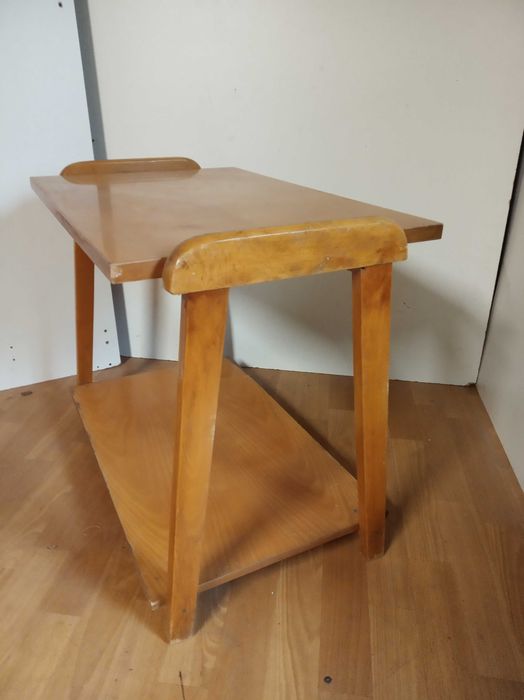 Stolik rtv drewniany z PRL  Vintage