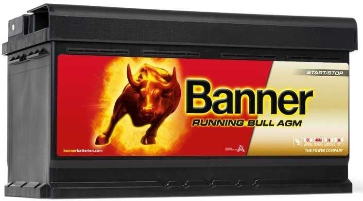 Akumulator 12V 95Ah 850A P+ AGM Start-Stop Banner Running Bull 59501