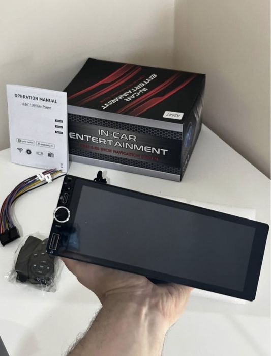 Auto Rádio 1DIN Universal 7” Touch CarPlay Sem fios e Android Auto | GPS,Bluetooth,Chamadas,YouTube