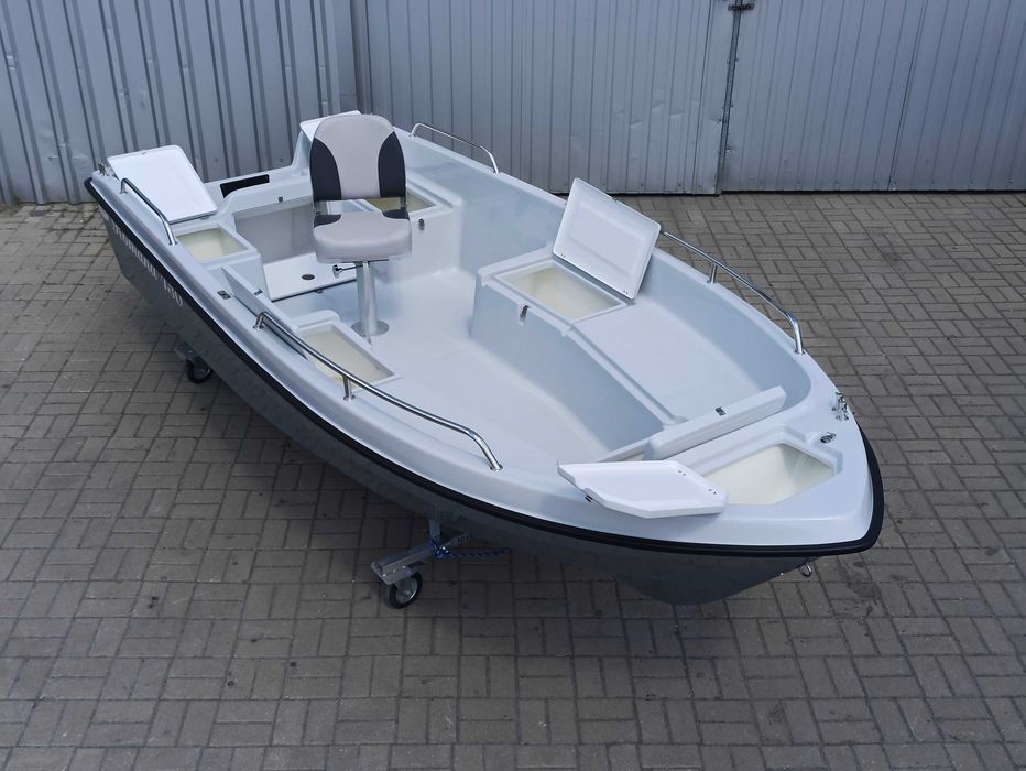 !! PROMOCJA !! Łódź wędkarska, motorowa ROMANA 430 pod dziobówkę z fotelem