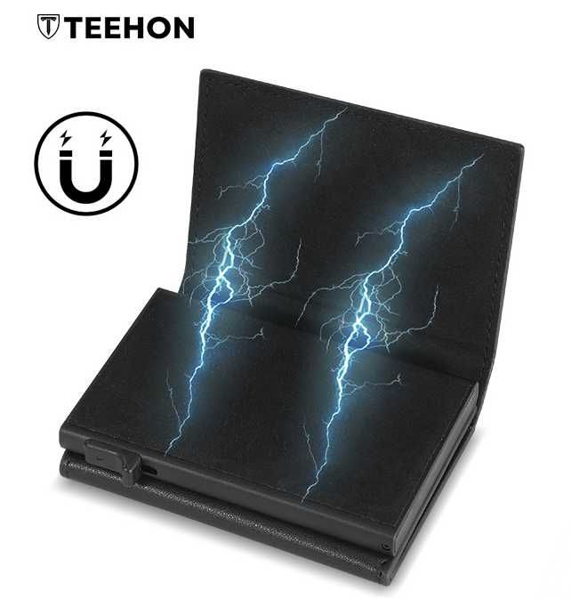 Carteira "Flip card" Theon - cartões, notas e moedas