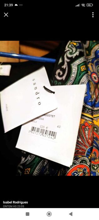 vestido de cerimónia com etiqueta  n 40